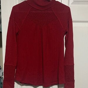 Maurices Deep Red Textured Sweater